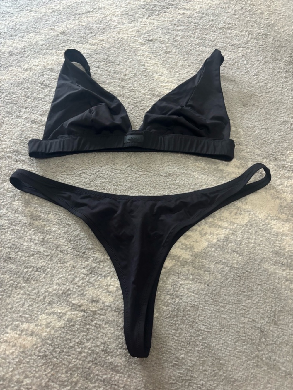 SKIMS Black Triangle Bikini Set